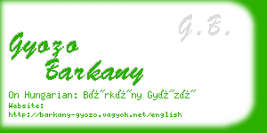 gyozo barkany business card